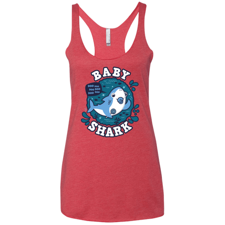 T-Shirts Vintage Red / X-Small Shark Family trazo - Baby Boy chupete Women's Triblend Racerback Tank