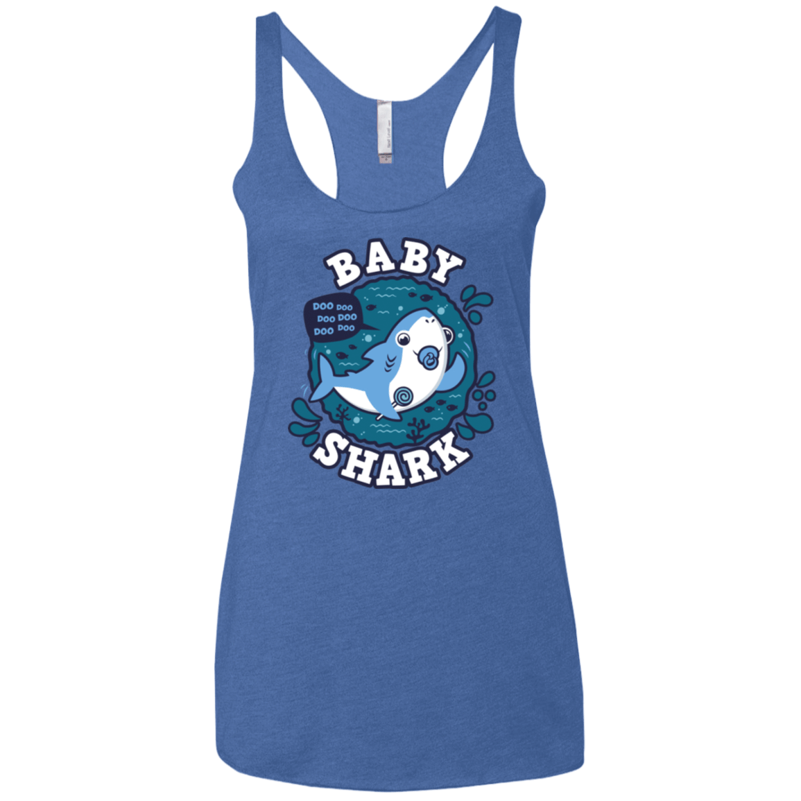 T-Shirts Vintage Royal / X-Small Shark Family trazo - Baby Boy chupete Women's Triblend Racerback Tank