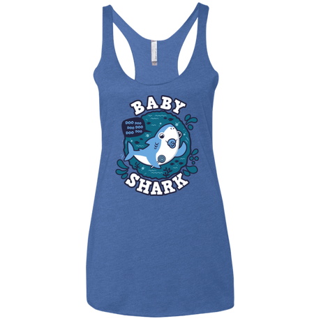T-Shirts Vintage Royal / X-Small Shark Family trazo - Baby Boy chupete Women's Triblend Racerback Tank