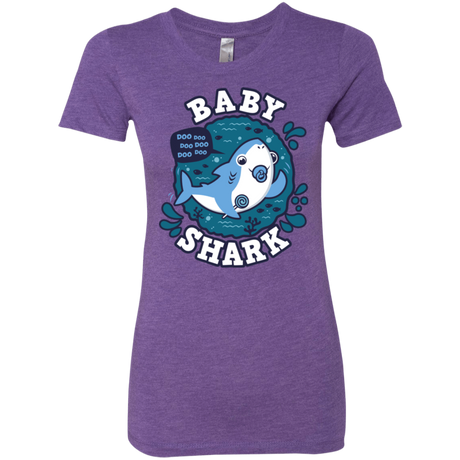 T-Shirts Purple Rush / S Shark Family trazo - Baby Boy chupete Women's Triblend T-Shirt
