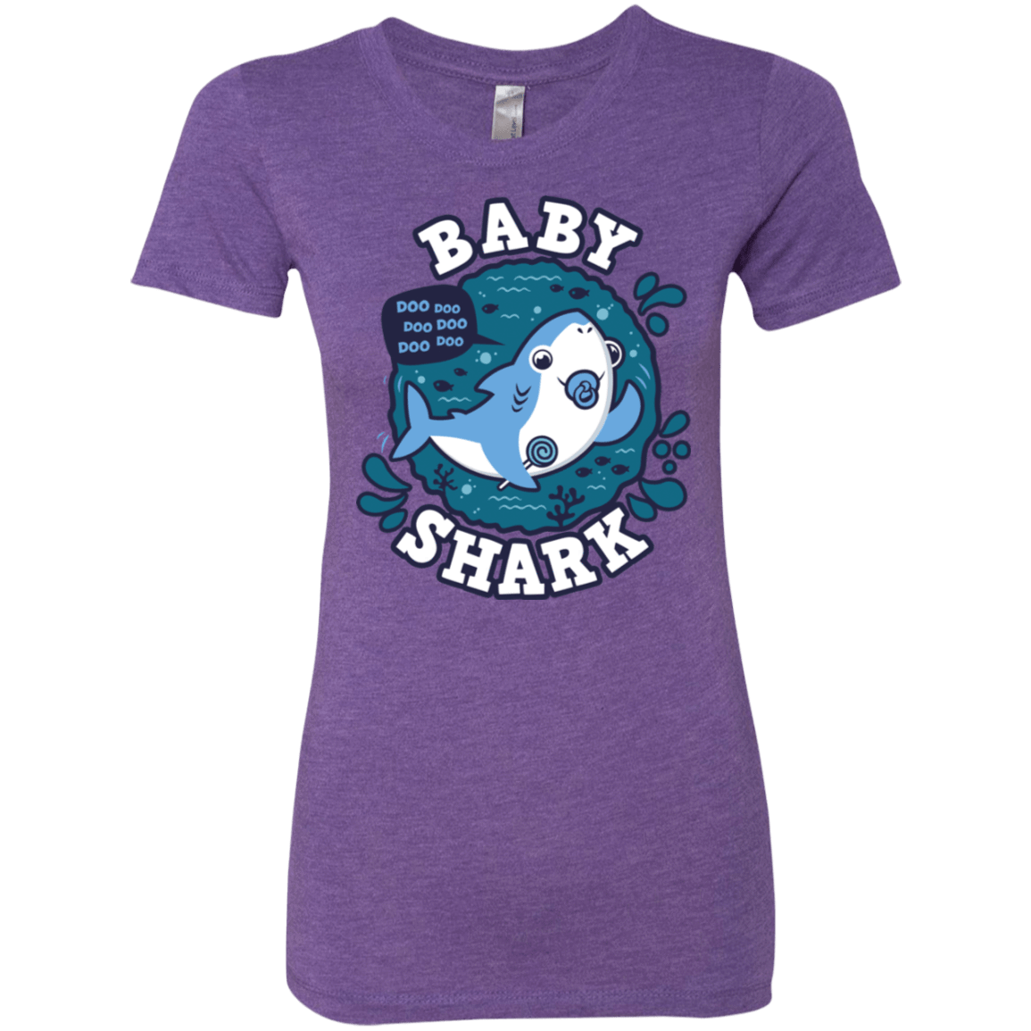T-Shirts Purple Rush / S Shark Family trazo - Baby Boy chupete Women's Triblend T-Shirt