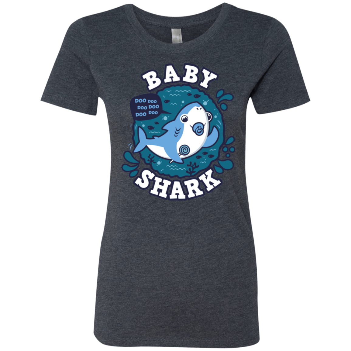 T-Shirts Vintage Navy / S Shark Family trazo - Baby Boy chupete Women's Triblend T-Shirt