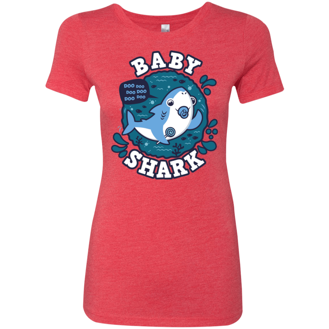 T-Shirts Vintage Red / S Shark Family trazo - Baby Boy chupete Women's Triblend T-Shirt