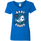 T-Shirts Royal / S Shark Family trazo - Baby Boy chupete Women's V-Neck T-Shirt