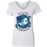 T-Shirts White / S Shark Family trazo - Baby Boy chupete Women's V-Neck T-Shirt