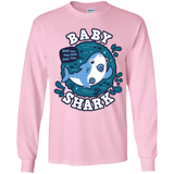 T-Shirts Light Pink / YS Shark Family trazo - Baby Boy chupete Youth Long Sleeve T-Shirt