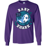 T-Shirts Purple / YS Shark Family trazo - Baby Boy chupete Youth Long Sleeve T-Shirt