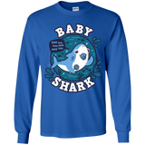 T-Shirts Royal / YS Shark Family trazo - Baby Boy chupete Youth Long Sleeve T-Shirt