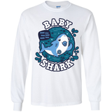 T-Shirts White / YS Shark Family trazo - Baby Boy chupete Youth Long Sleeve T-Shirt