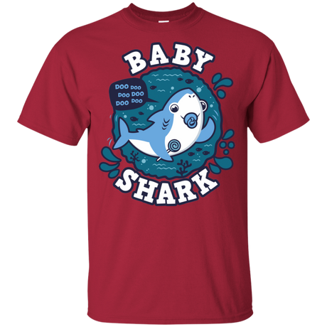 T-Shirts Cardinal / YXS Shark Family trazo - Baby Boy chupete Youth T-Shirt