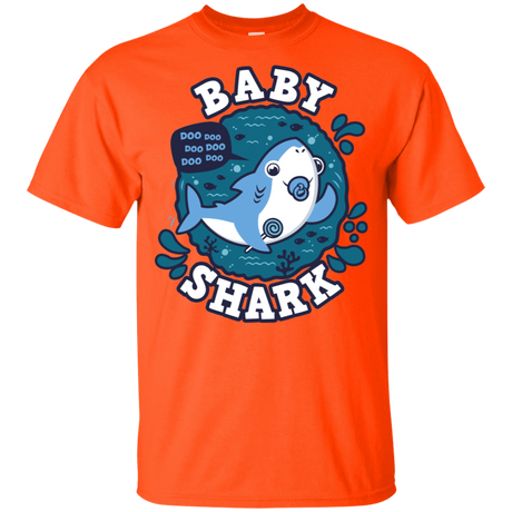 T-Shirts Orange / YXS Shark Family trazo - Baby Boy chupete Youth T-Shirt