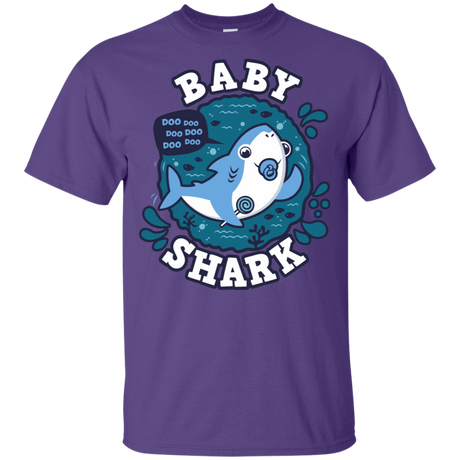 T-Shirts Purple / YXS Shark Family trazo - Baby Boy chupete Youth T-Shirt