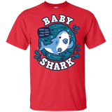 T-Shirts Red / YXS Shark Family trazo - Baby Boy chupete Youth T-Shirt