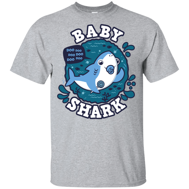 T-Shirts Sport Grey / YXS Shark Family trazo - Baby Boy chupete Youth T-Shirt