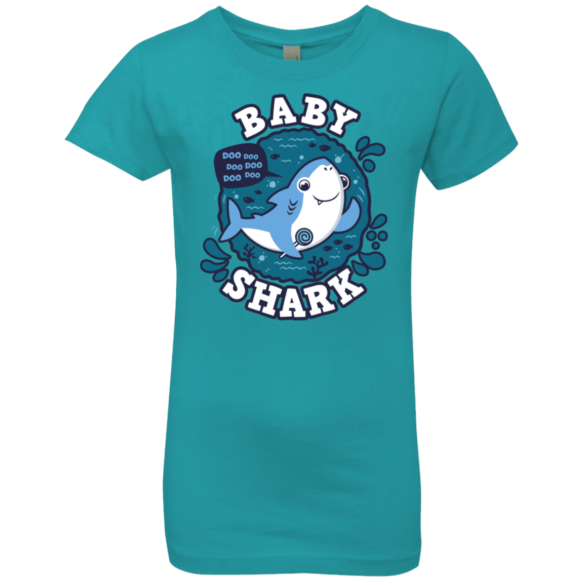 T-Shirts Tahiti Blue / YXS Shark Family trazo - Baby Boy Girls Premium T-Shirt