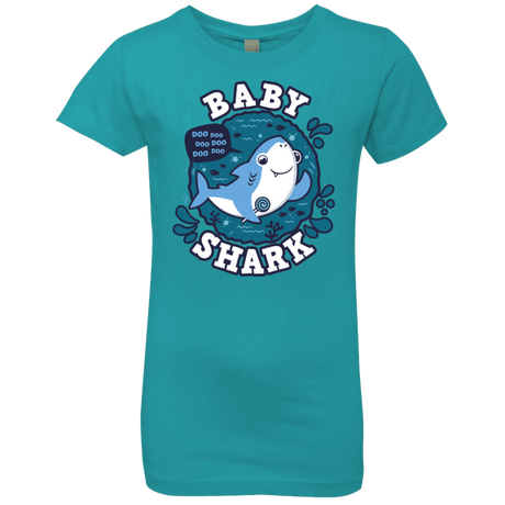 T-Shirts Tahiti Blue / YXS Shark Family trazo - Baby Boy Girls Premium T-Shirt