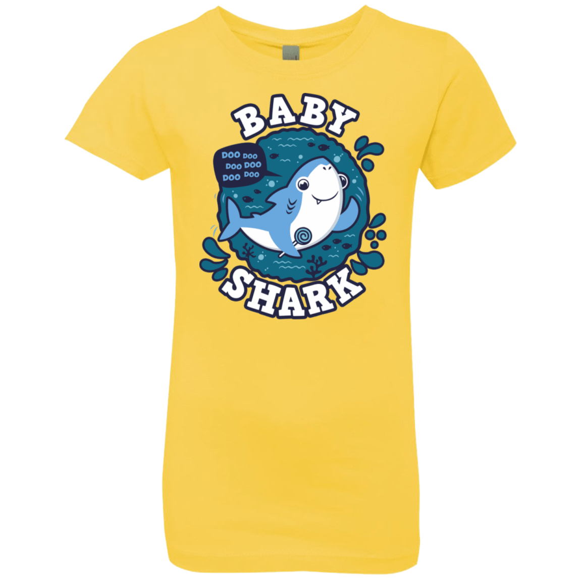 T-Shirts Vibrant Yellow / YXS Shark Family trazo - Baby Boy Girls Premium T-Shirt