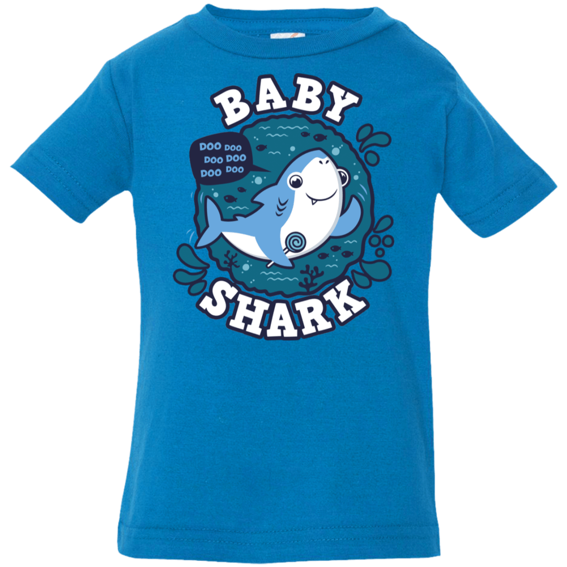 T-Shirts Cobalt / 6 Months Shark Family trazo - Baby Boy Infant Premium T-Shirt
