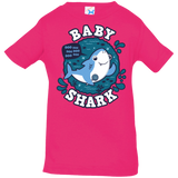 T-Shirts Hot Pink / 6 Months Shark Family trazo - Baby Boy Infant Premium T-Shirt