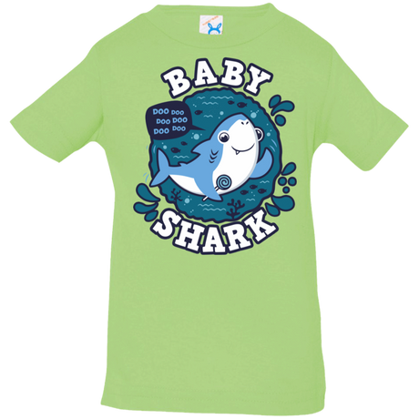 T-Shirts Key Lime / 6 Months Shark Family trazo - Baby Boy Infant Premium T-Shirt