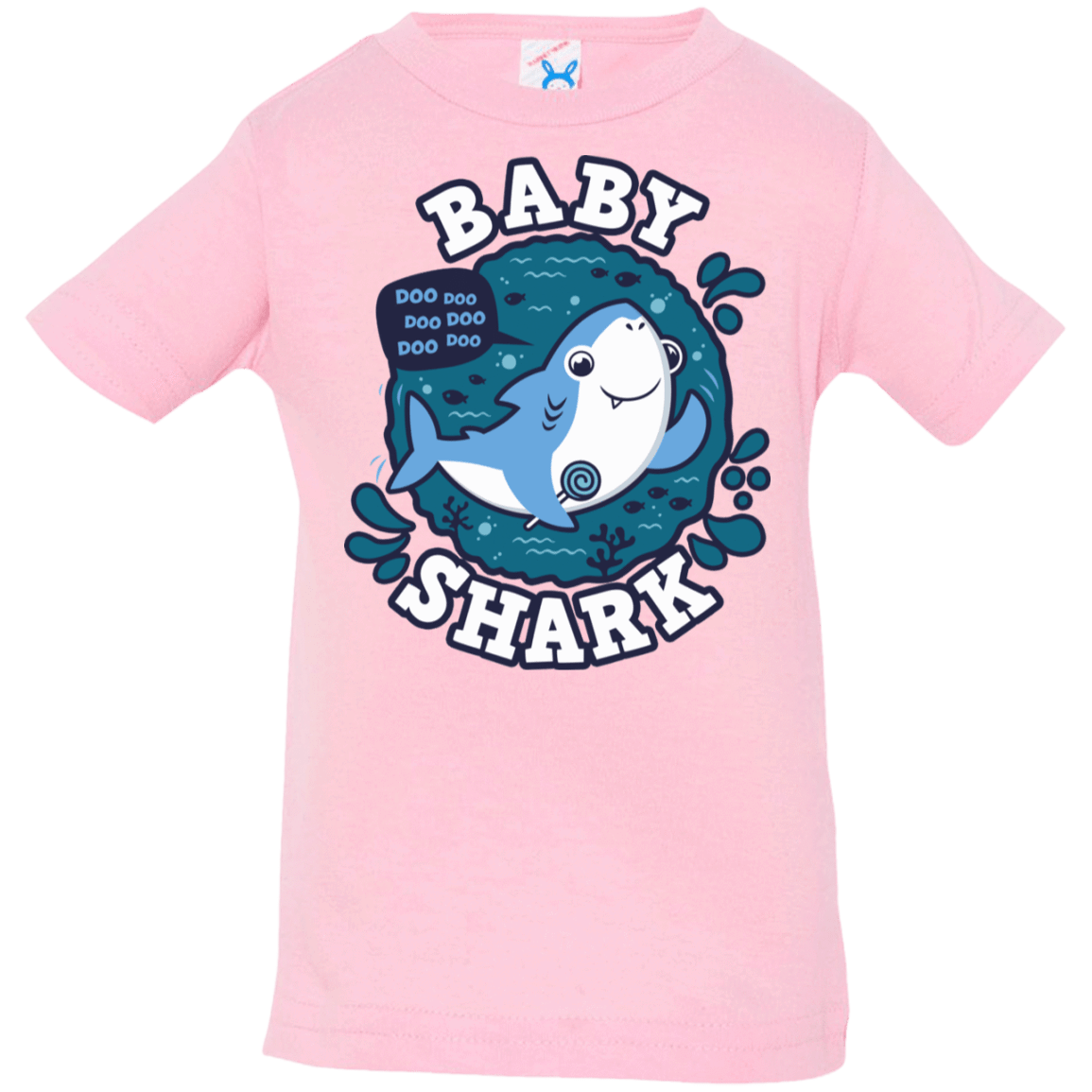 T-Shirts Pink / 6 Months Shark Family trazo - Baby Boy Infant Premium T-Shirt