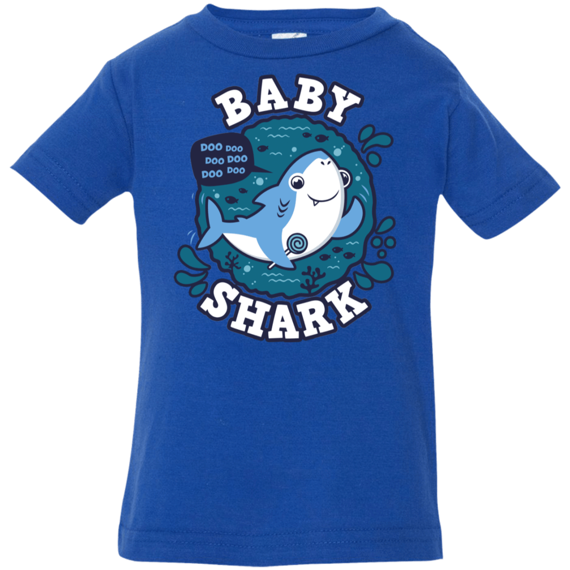 T-Shirts Royal / 6 Months Shark Family trazo - Baby Boy Infant Premium T-Shirt