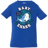 T-Shirts Royal / 6 Months Shark Family trazo - Baby Boy Infant Premium T-Shirt