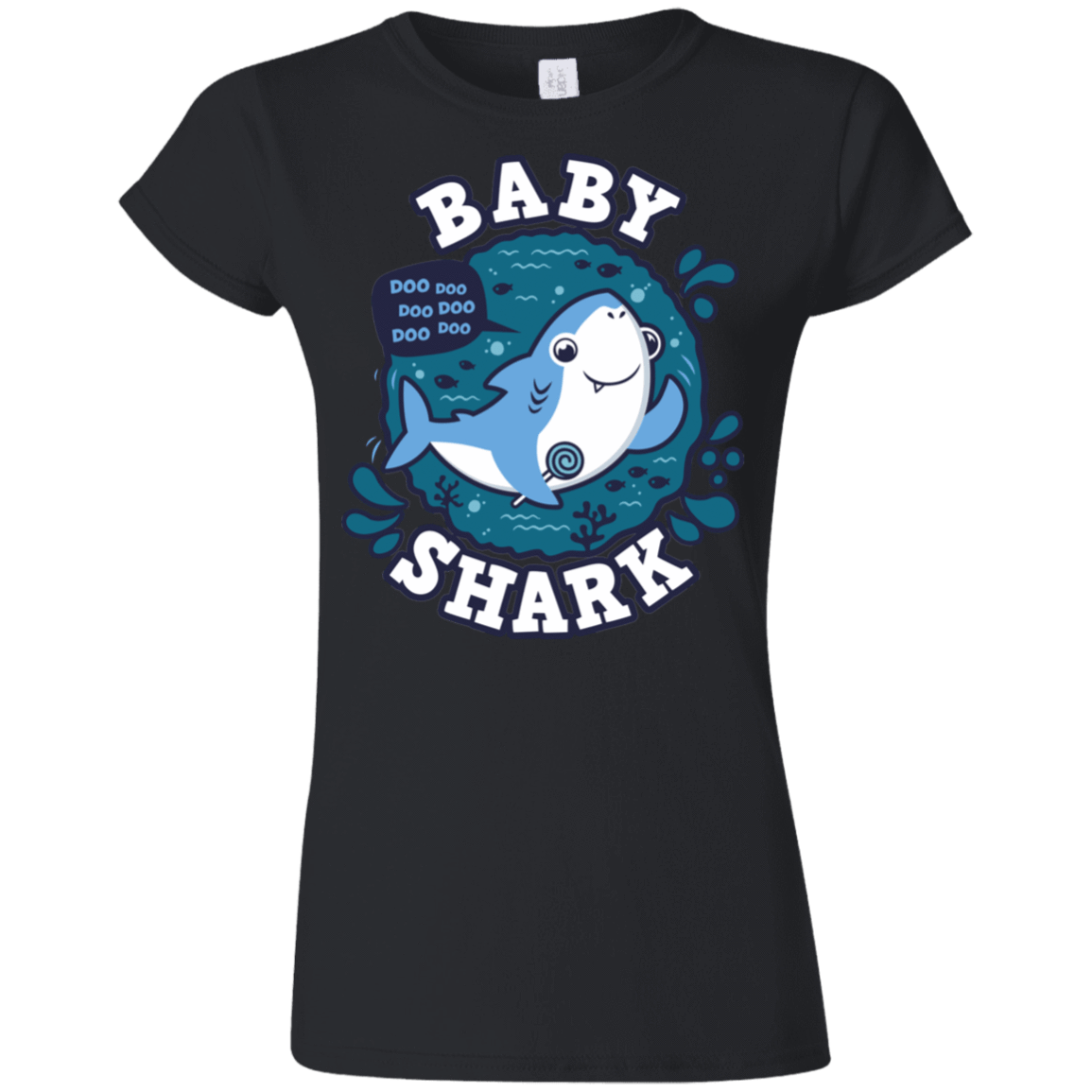 T-Shirts Black / S Shark Family trazo - Baby Boy Junior Slimmer-Fit T-Shirt