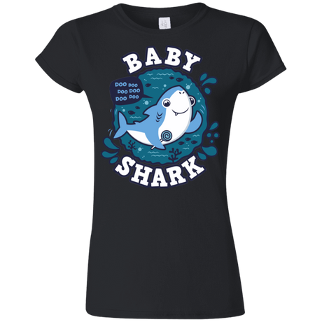 T-Shirts Black / S Shark Family trazo - Baby Boy Junior Slimmer-Fit T-Shirt