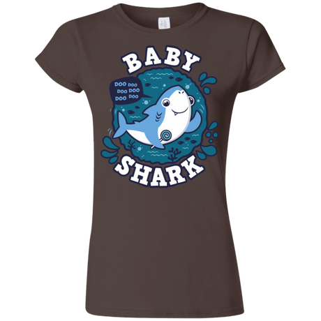 T-Shirts Dark Chocolate / S Shark Family trazo - Baby Boy Junior Slimmer-Fit T-Shirt