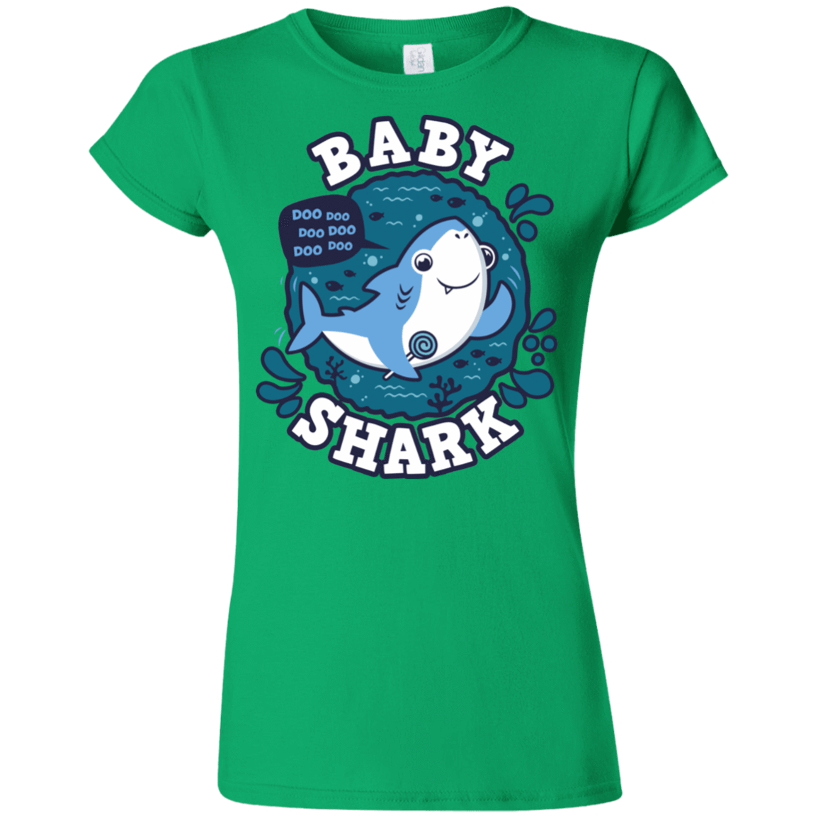 T-Shirts Irish Green / S Shark Family trazo - Baby Boy Junior Slimmer-Fit T-Shirt