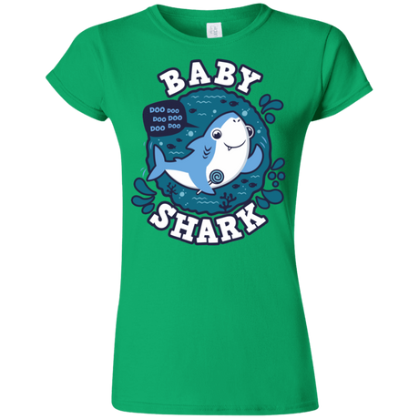 T-Shirts Irish Green / S Shark Family trazo - Baby Boy Junior Slimmer-Fit T-Shirt