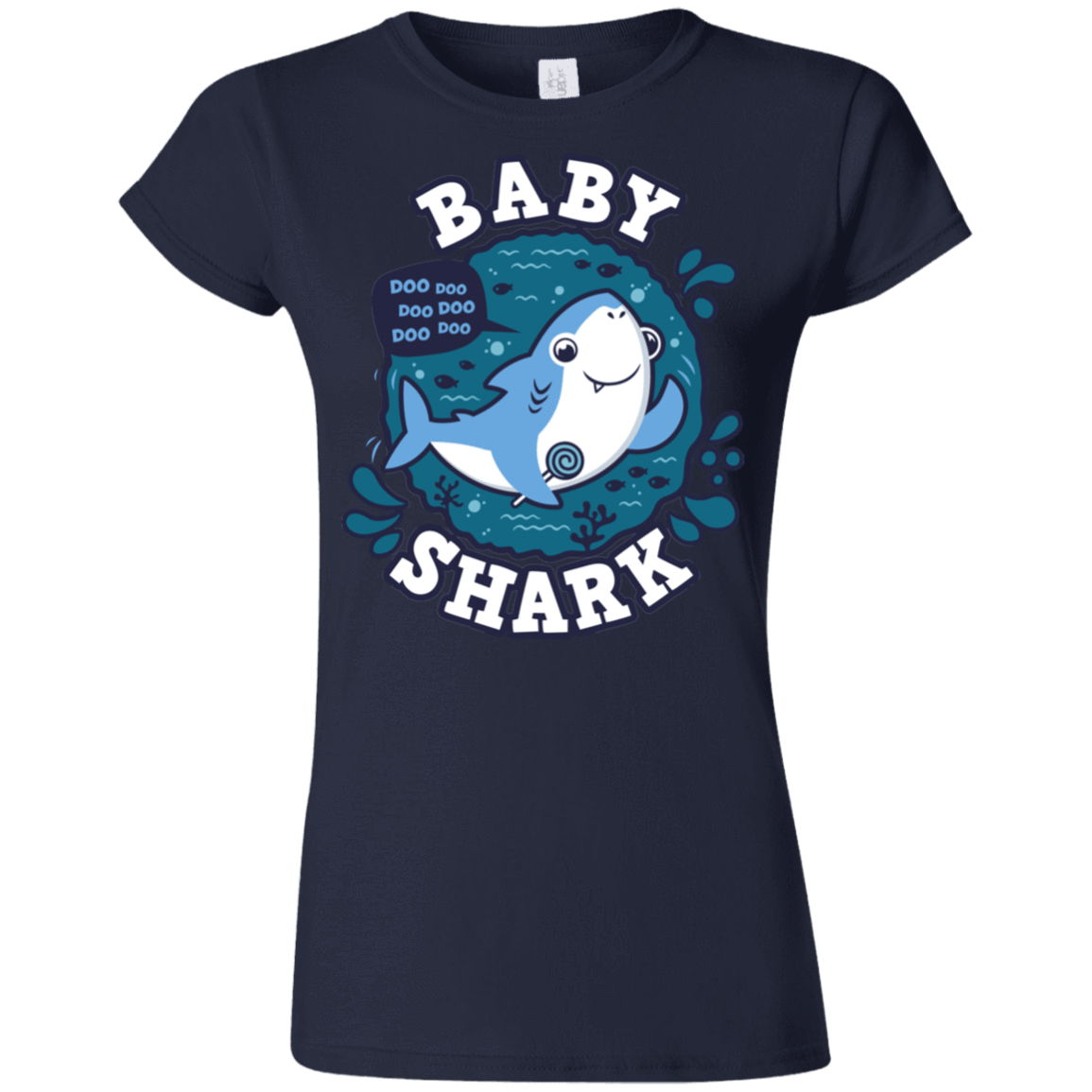 T-Shirts Navy / S Shark Family trazo - Baby Boy Junior Slimmer-Fit T-Shirt