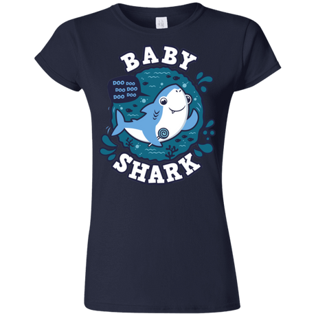 T-Shirts Navy / S Shark Family trazo - Baby Boy Junior Slimmer-Fit T-Shirt