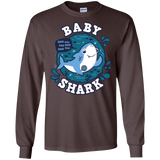 T-Shirts Dark Chocolate / S Shark Family trazo - Baby Boy Men's Long Sleeve T-Shirt