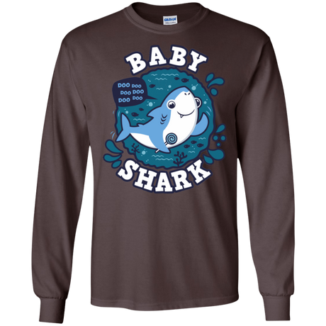 T-Shirts Dark Chocolate / S Shark Family trazo - Baby Boy Men's Long Sleeve T-Shirt