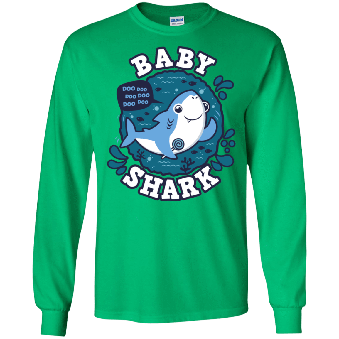 T-Shirts Irish Green / S Shark Family trazo - Baby Boy Men's Long Sleeve T-Shirt