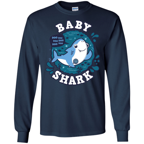 T-Shirts Navy / S Shark Family trazo - Baby Boy Men's Long Sleeve T-Shirt