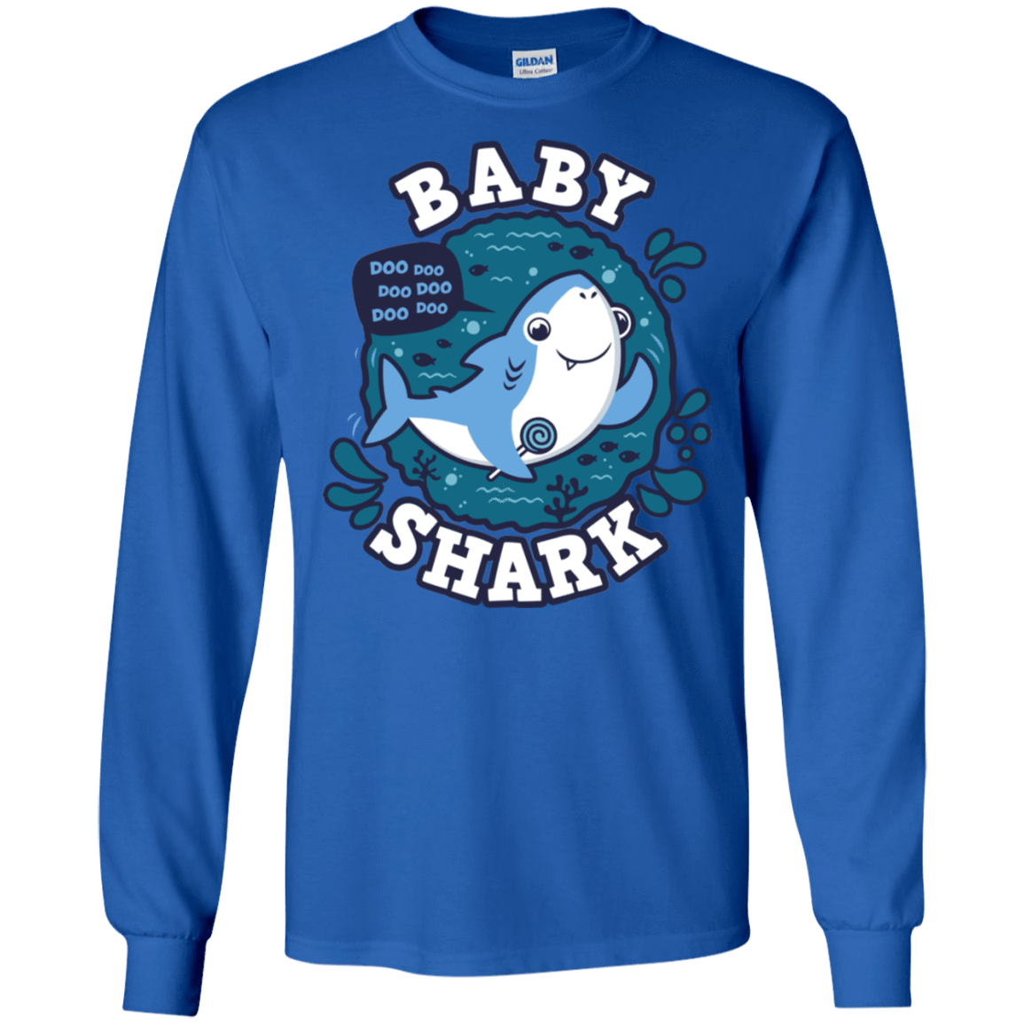 T-Shirts Royal / S Shark Family trazo - Baby Boy Men's Long Sleeve T-Shirt