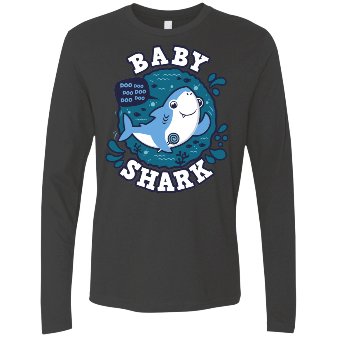 T-Shirts Heavy Metal / S Shark Family trazo - Baby Boy Men's Premium Long Sleeve