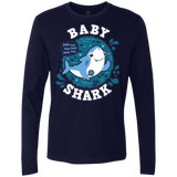 T-Shirts Midnight Navy / S Shark Family trazo - Baby Boy Men's Premium Long Sleeve