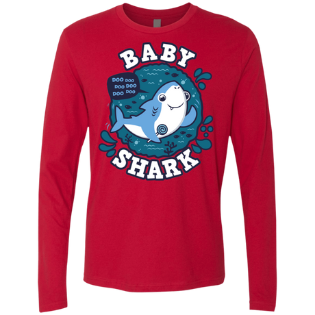 T-Shirts Red / S Shark Family trazo - Baby Boy Men's Premium Long Sleeve