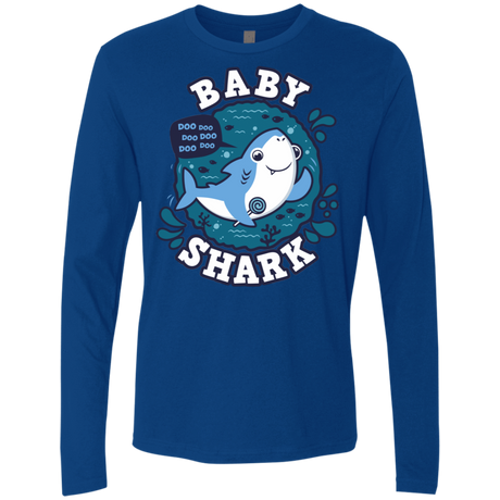 T-Shirts Royal / S Shark Family trazo - Baby Boy Men's Premium Long Sleeve