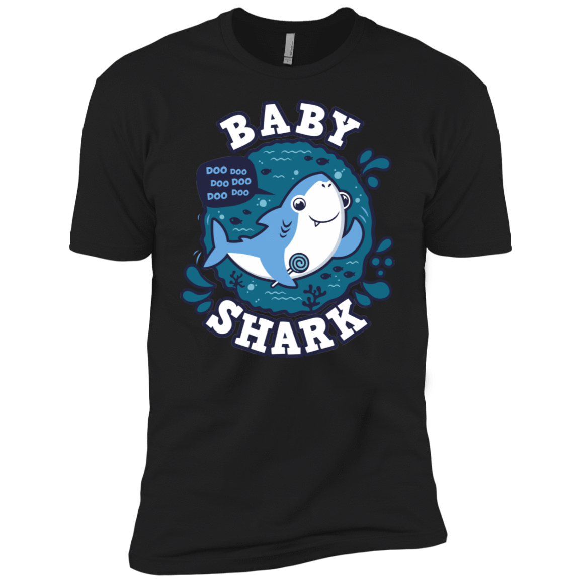 T-Shirts Black / X-Small Shark Family trazo - Baby Boy Men's Premium T-Shirt