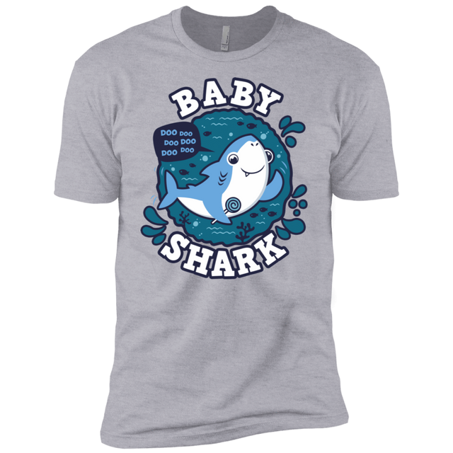 T-Shirts Heather Grey / X-Small Shark Family trazo - Baby Boy Men's Premium T-Shirt