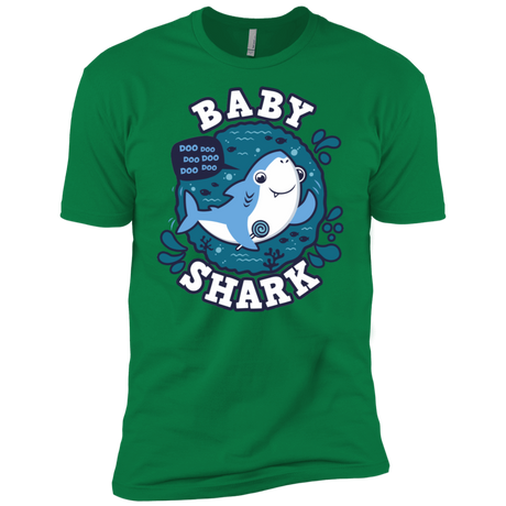 T-Shirts Kelly Green / X-Small Shark Family trazo - Baby Boy Men's Premium T-Shirt