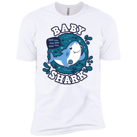 T-Shirts White / X-Small Shark Family trazo - Baby Boy Men's Premium T-Shirt