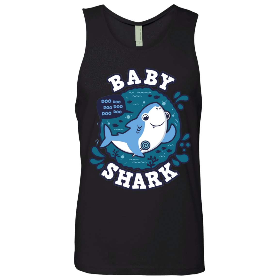 T-Shirts Black / S Shark Family trazo - Baby Boy Men's Premium Tank Top