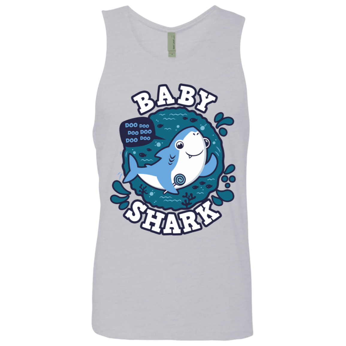 T-Shirts Heather Grey / S Shark Family trazo - Baby Boy Men's Premium Tank Top