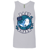 T-Shirts Heather Grey / S Shark Family trazo - Baby Boy Men's Premium Tank Top